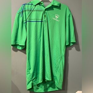 Lime Green Top Golf Moisture Wicking Polo - Size Medium